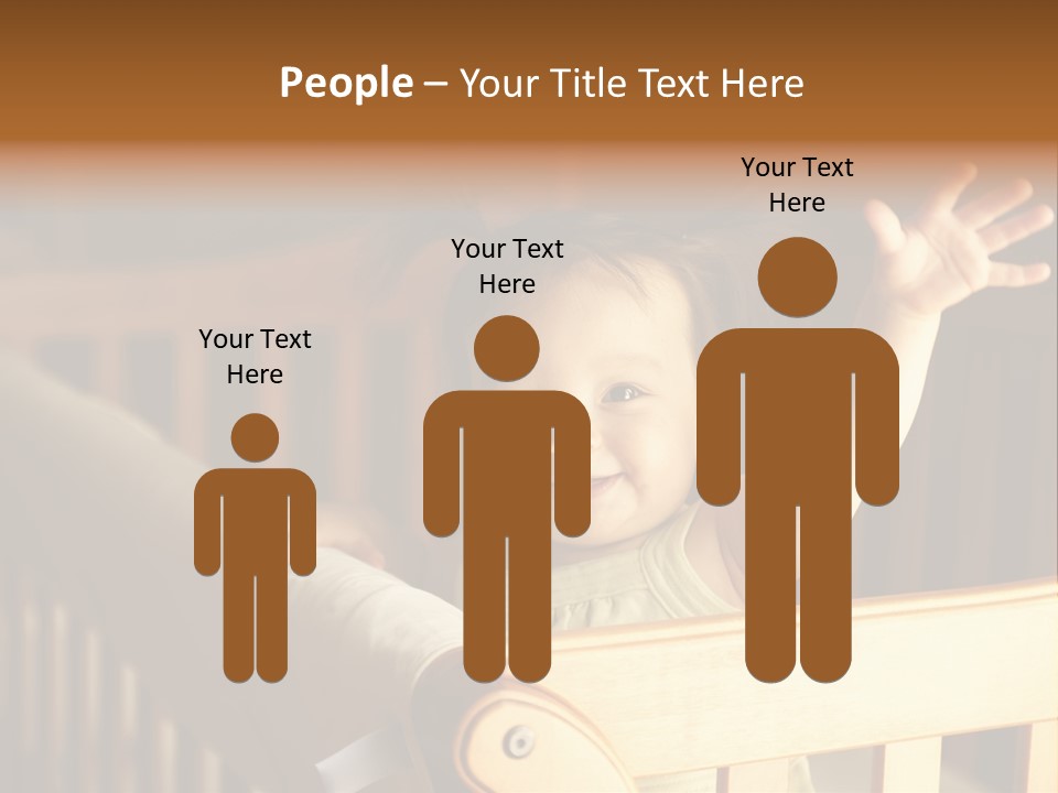 A Baby In A Crib With A Cast On It's Arm PowerPoint Template