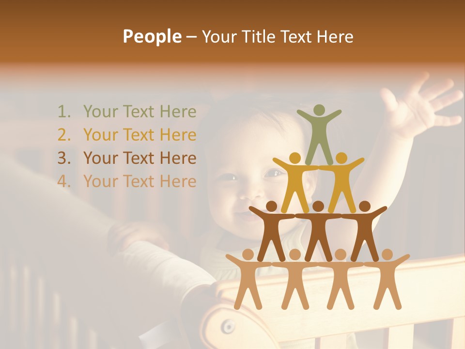 A Baby In A Crib With A Cast On It's Arm PowerPoint Template