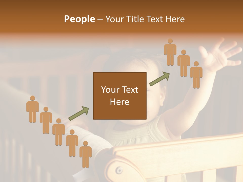 A Baby In A Crib With A Cast On It's Arm PowerPoint Template