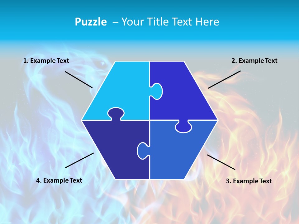 A Blue And Yellow Fire Dragon Powerpoint Presentation PowerPoint Template