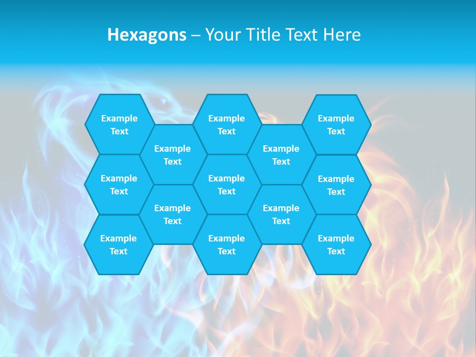 A Blue And Yellow Fire Dragon Powerpoint Presentation PowerPoint Template