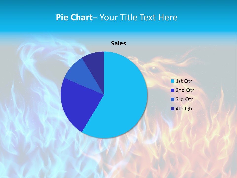 A Blue And Yellow Fire Dragon Powerpoint Presentation PowerPoint Template