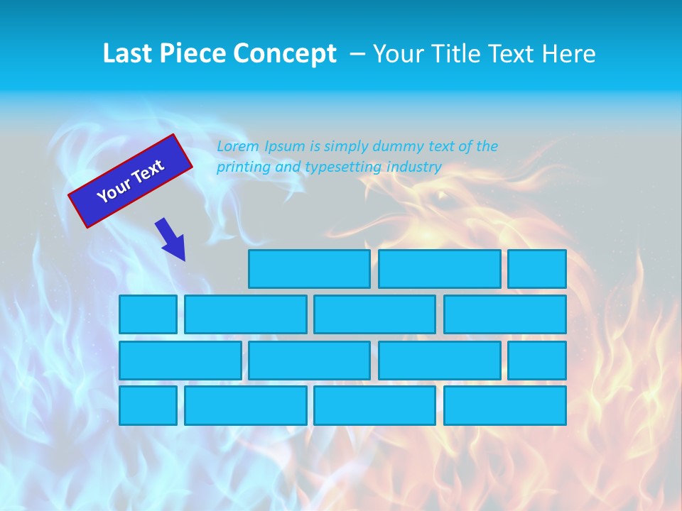 A Blue And Yellow Fire Dragon Powerpoint Presentation PowerPoint Template