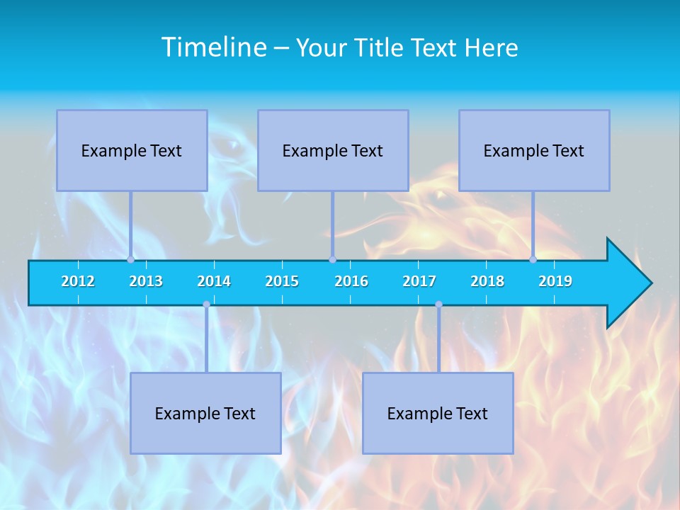 A Blue And Yellow Fire Dragon Powerpoint Presentation PowerPoint Template