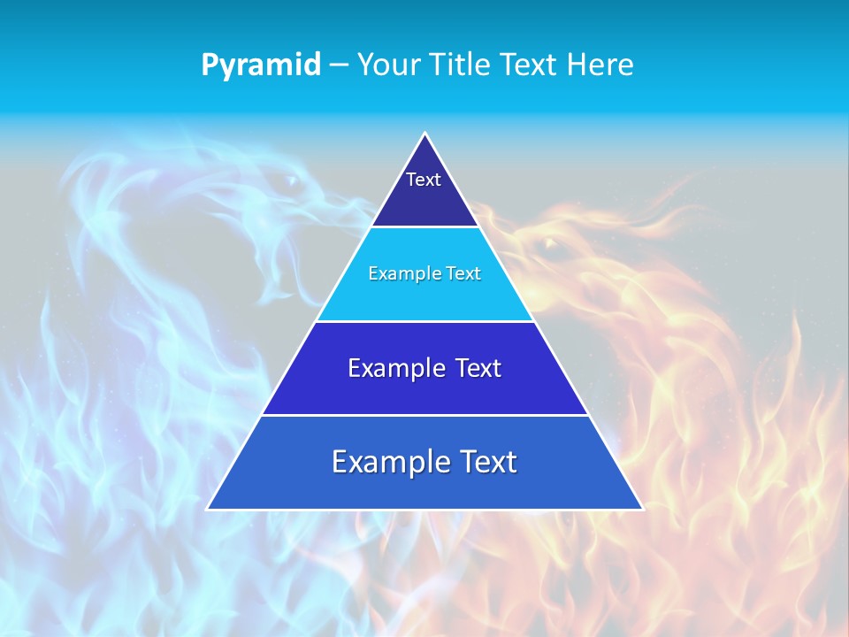 A Blue And Yellow Fire Dragon Powerpoint Presentation PowerPoint Template