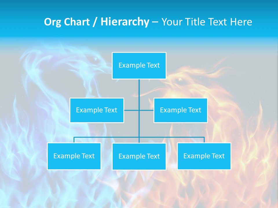 A Blue And Yellow Fire Dragon Powerpoint Presentation PowerPoint Template