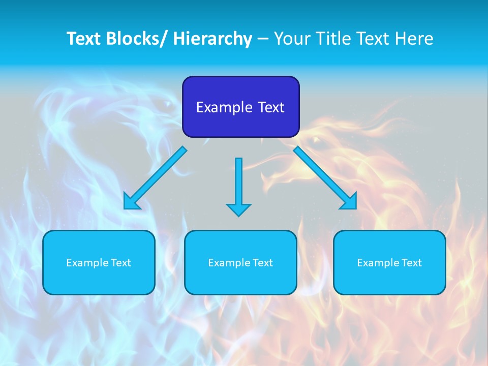 A Blue And Yellow Fire Dragon Powerpoint Presentation PowerPoint Template