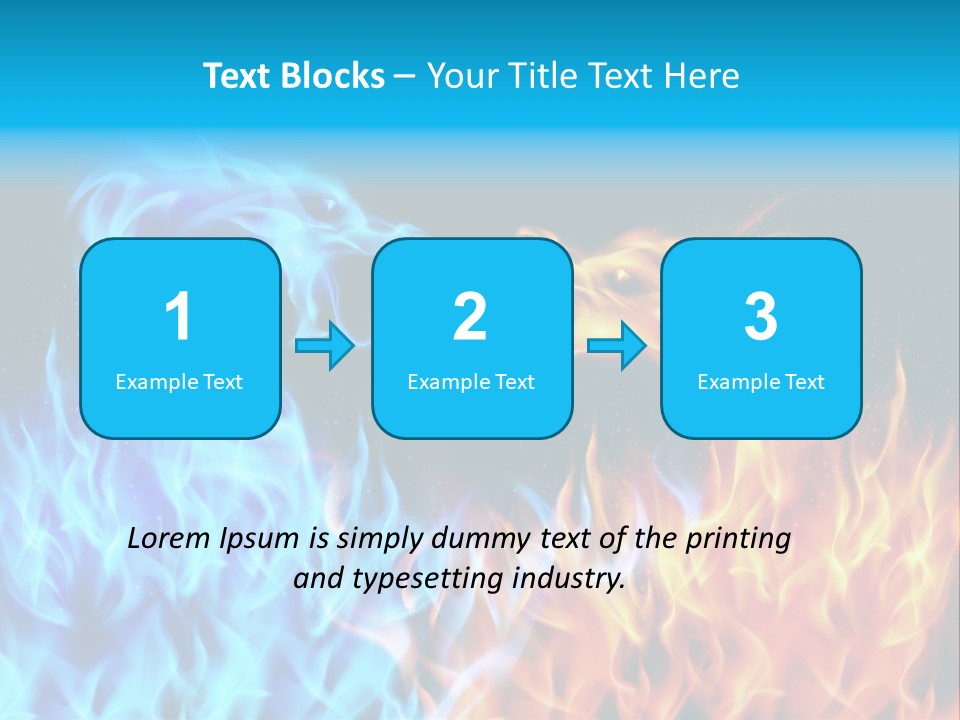 A Blue And Yellow Fire Dragon Powerpoint Presentation PowerPoint Template