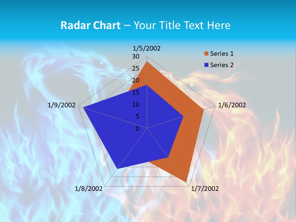 A Blue And Yellow Fire Dragon Powerpoint Presentation PowerPoint Template