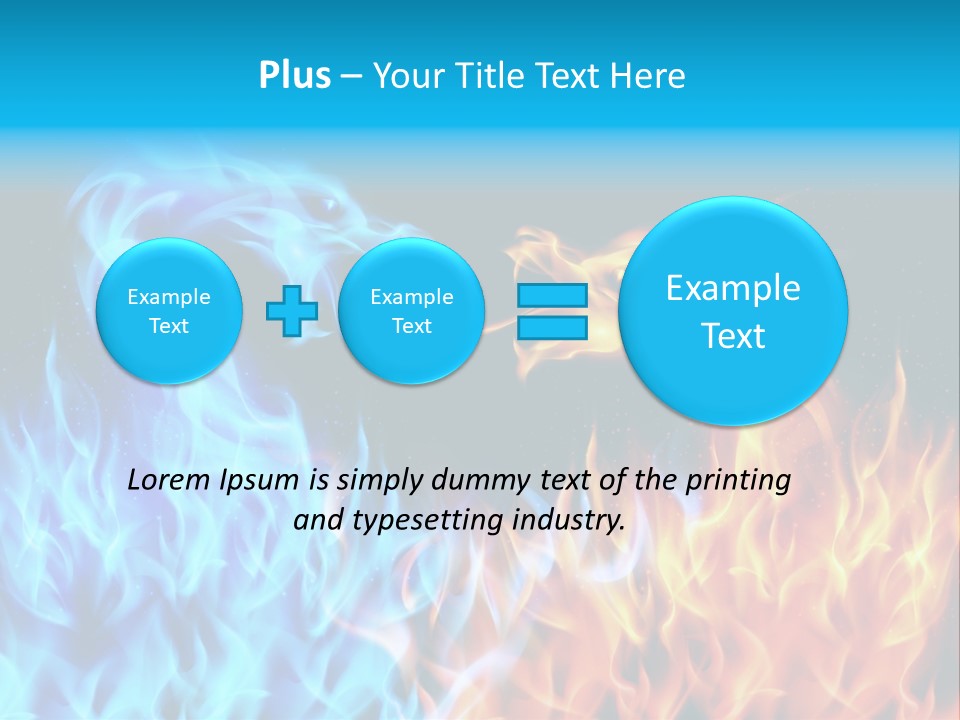 A Blue And Yellow Fire Dragon Powerpoint Presentation PowerPoint Template