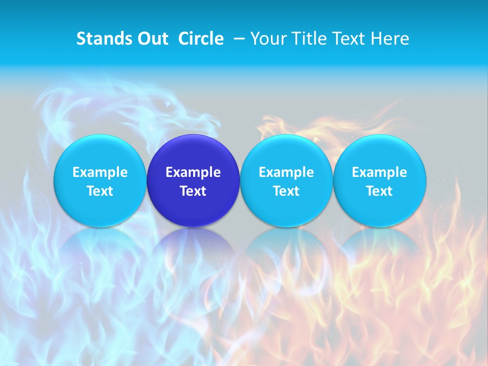 A Blue And Yellow Fire Dragon Powerpoint Presentation PowerPoint Template