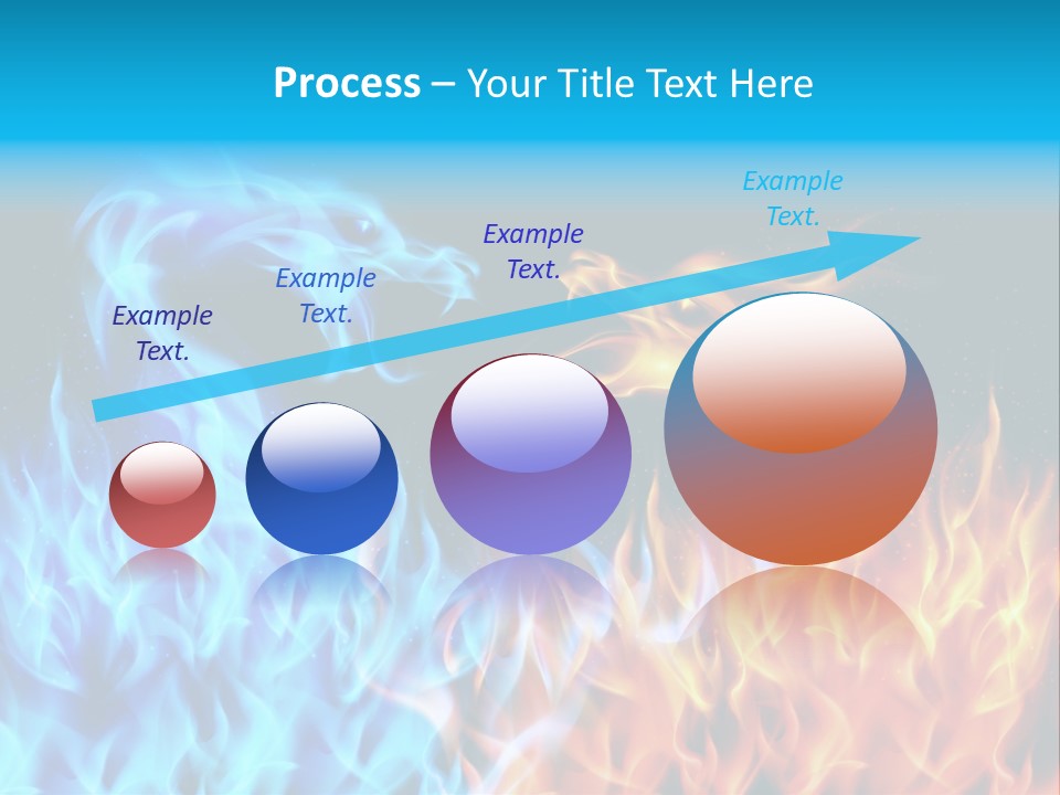 A Blue And Yellow Fire Dragon Powerpoint Presentation PowerPoint Template