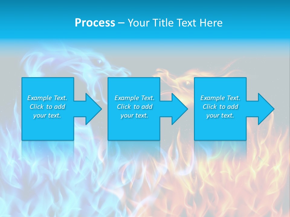 A Blue And Yellow Fire Dragon Powerpoint Presentation PowerPoint Template