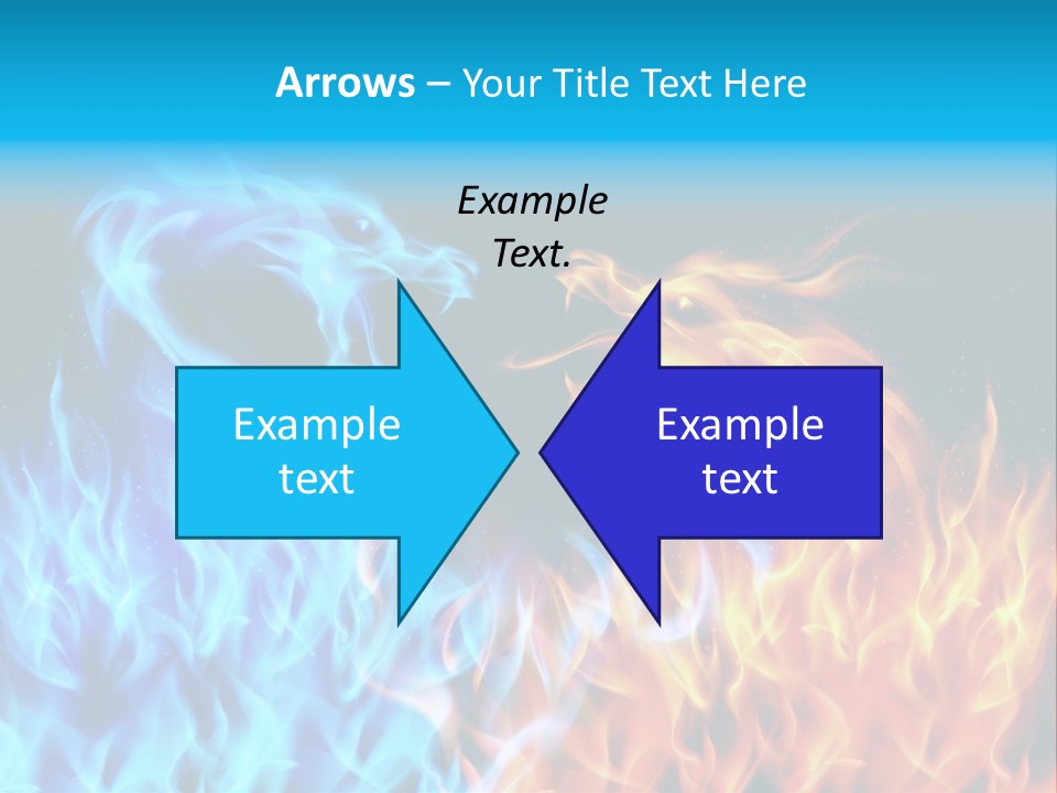 A Blue And Yellow Fire Dragon Powerpoint Presentation PowerPoint Template