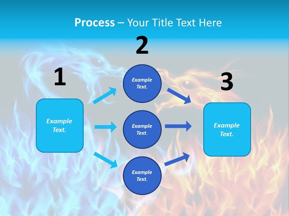 A Blue And Yellow Fire Dragon Powerpoint Presentation PowerPoint Template