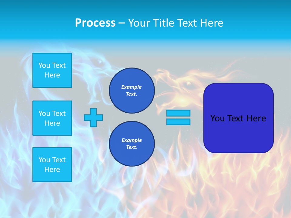 A Blue And Yellow Fire Dragon Powerpoint Presentation PowerPoint Template