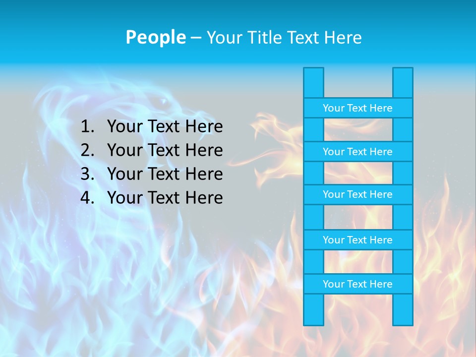 A Blue And Yellow Fire Dragon Powerpoint Presentation PowerPoint Template