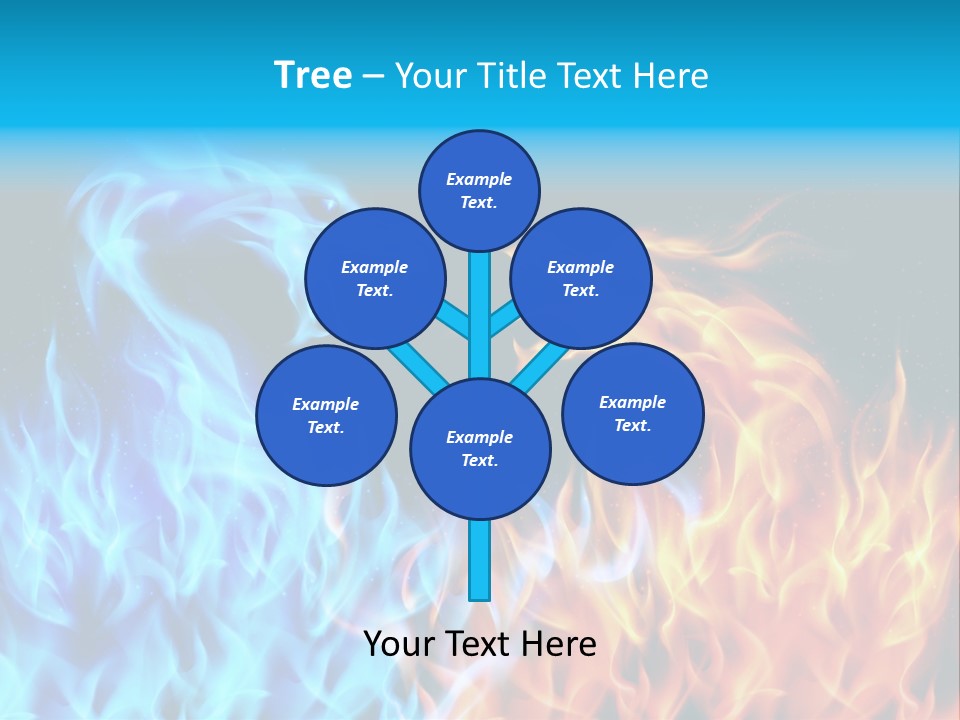 A Blue And Yellow Fire Dragon Powerpoint Presentation PowerPoint Template