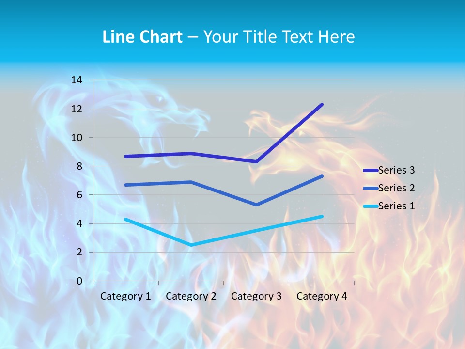 A Blue And Yellow Fire Dragon Powerpoint Presentation PowerPoint Template