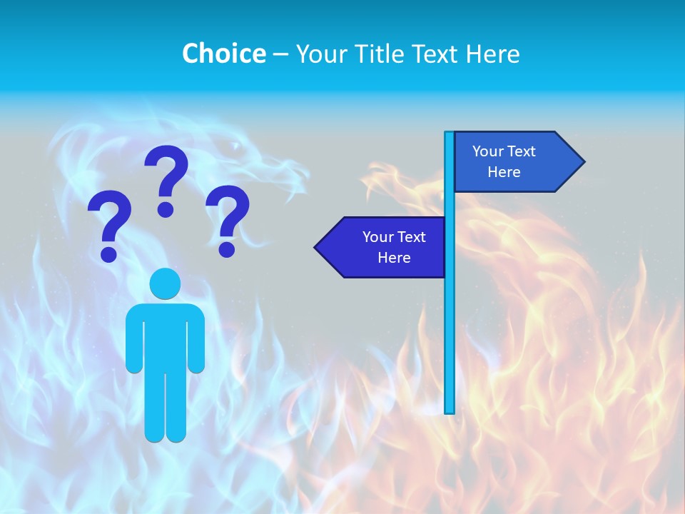 A Blue And Yellow Fire Dragon Powerpoint Presentation PowerPoint Template