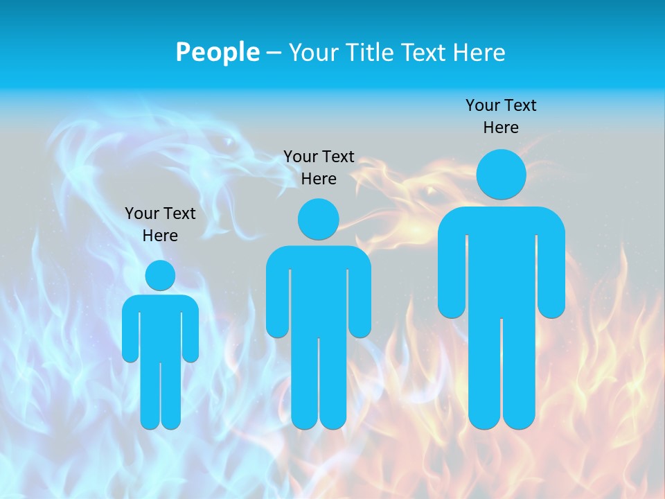 A Blue And Yellow Fire Dragon Powerpoint Presentation PowerPoint Template