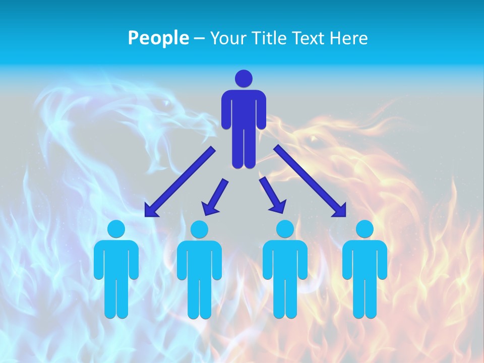 A Blue And Yellow Fire Dragon Powerpoint Presentation PowerPoint Template