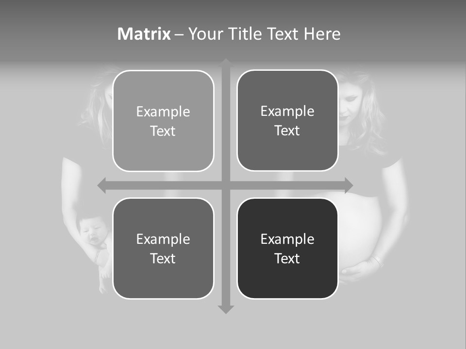 A Pregnant Woman Holding A Baby In Her Hands PowerPoint Template