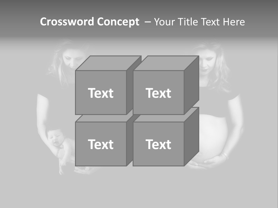 A Pregnant Woman Holding A Baby In Her Hands PowerPoint Template