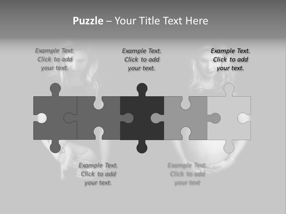 A Pregnant Woman Holding A Baby In Her Hands PowerPoint Template