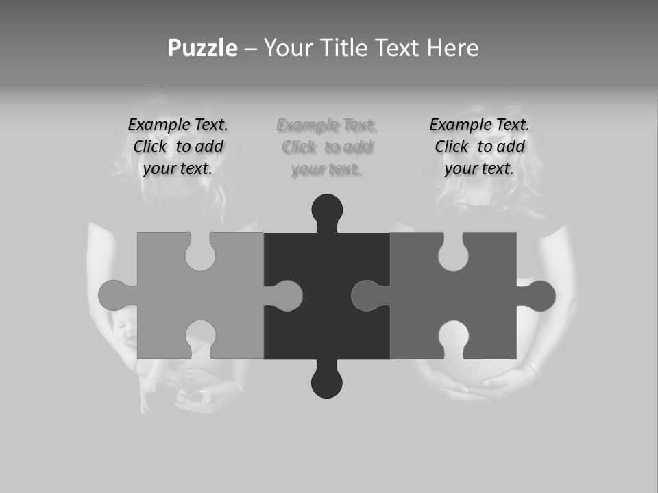 A Pregnant Woman Holding A Baby In Her Hands PowerPoint Template