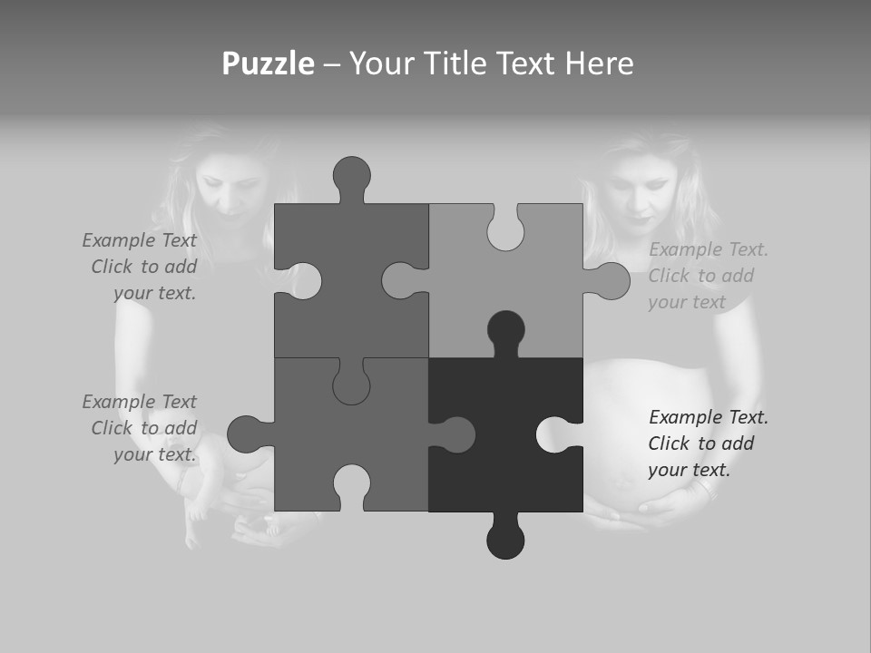 A Pregnant Woman Holding A Baby In Her Hands PowerPoint Template