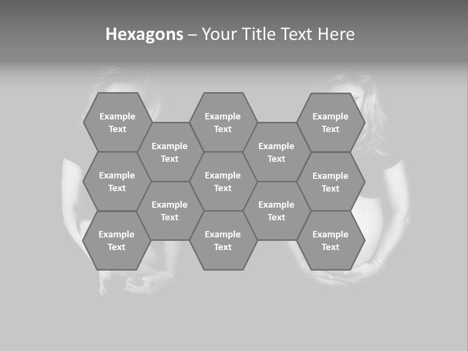 A Pregnant Woman Holding A Baby In Her Hands PowerPoint Template