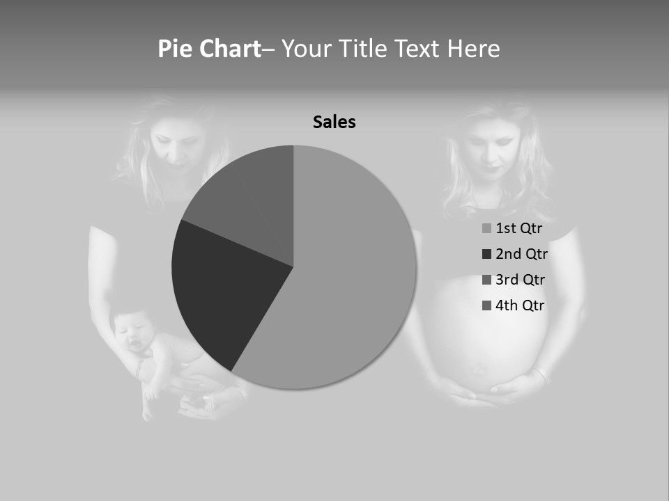 A Pregnant Woman Holding A Baby In Her Hands PowerPoint Template