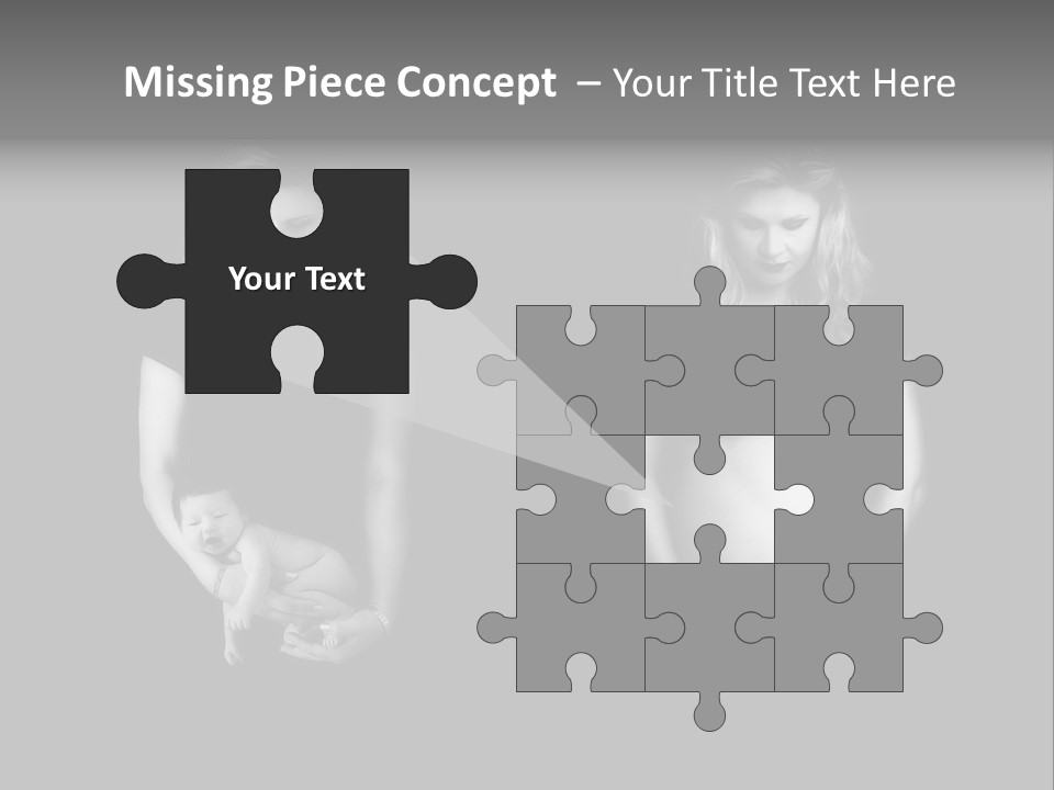 A Pregnant Woman Holding A Baby In Her Hands PowerPoint Template