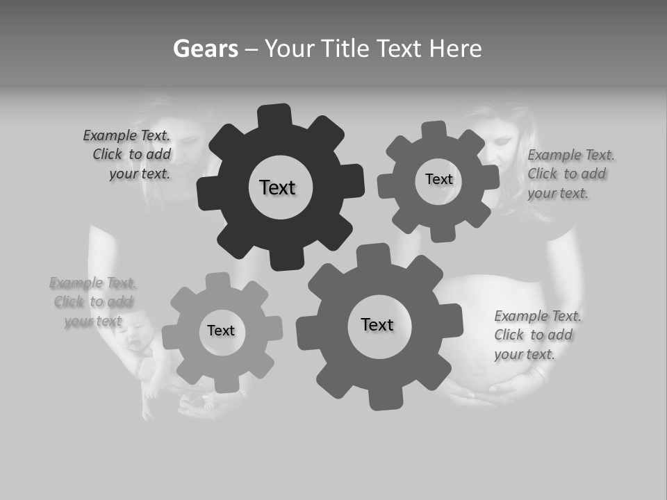 A Pregnant Woman Holding A Baby In Her Hands PowerPoint Template