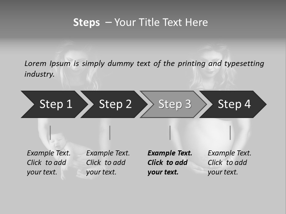A Pregnant Woman Holding A Baby In Her Hands PowerPoint Template