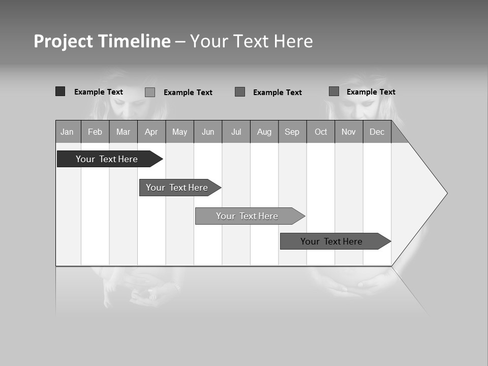 A Pregnant Woman Holding A Baby In Her Hands PowerPoint Template
