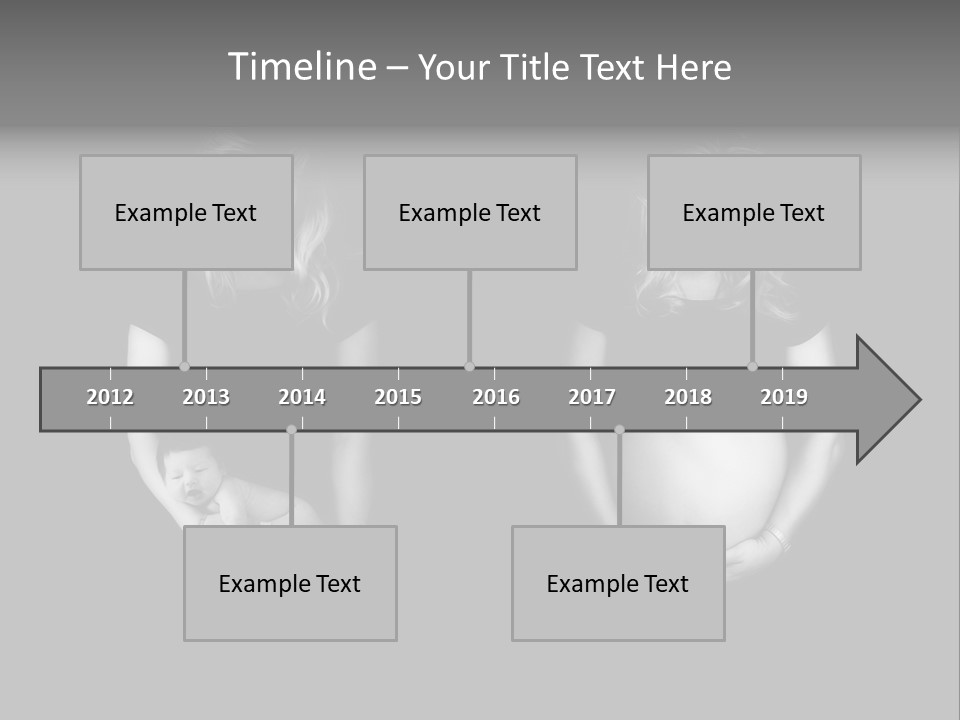 A Pregnant Woman Holding A Baby In Her Hands PowerPoint Template