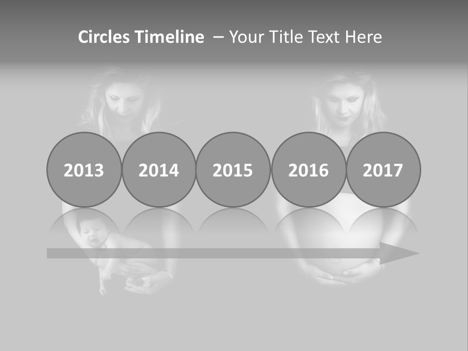 A Pregnant Woman Holding A Baby In Her Hands PowerPoint Template