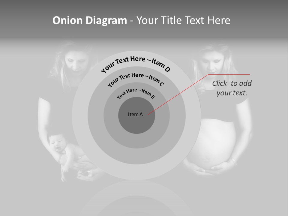 A Pregnant Woman Holding A Baby In Her Hands PowerPoint Template