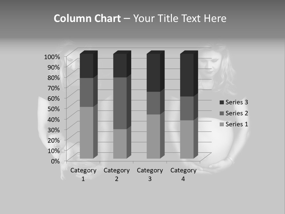 A Pregnant Woman Holding A Baby In Her Hands PowerPoint Template