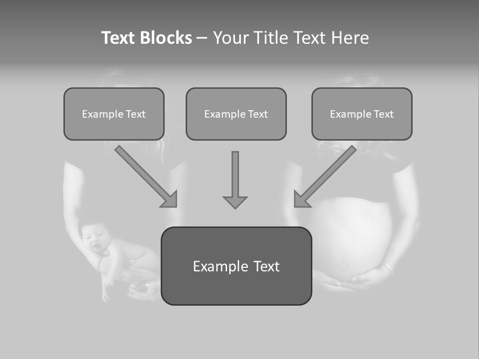 A Pregnant Woman Holding A Baby In Her Hands PowerPoint Template