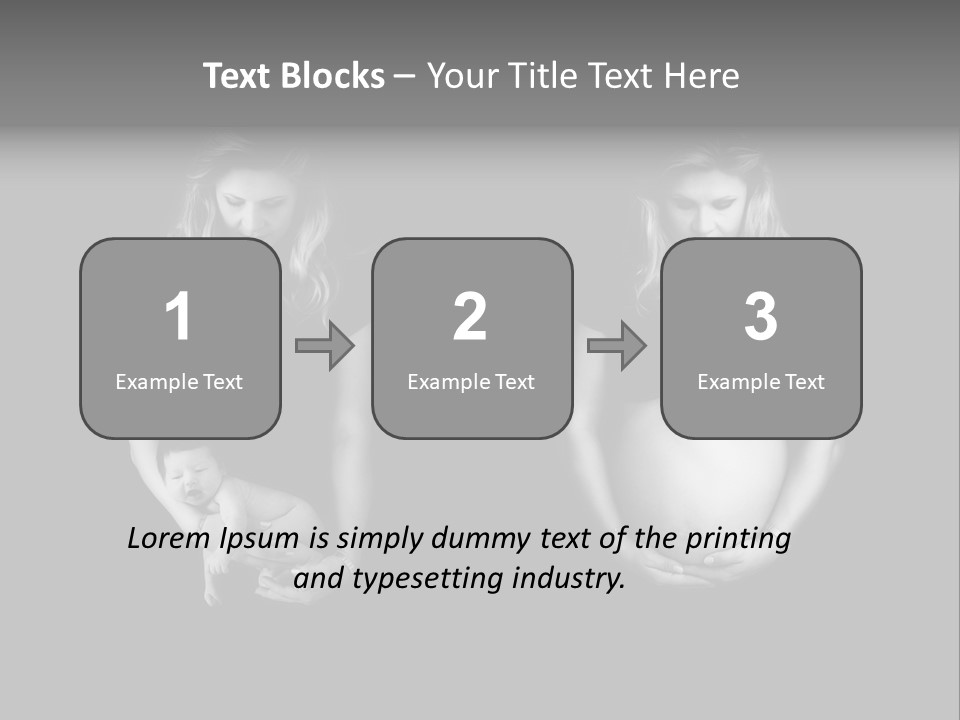 A Pregnant Woman Holding A Baby In Her Hands PowerPoint Template