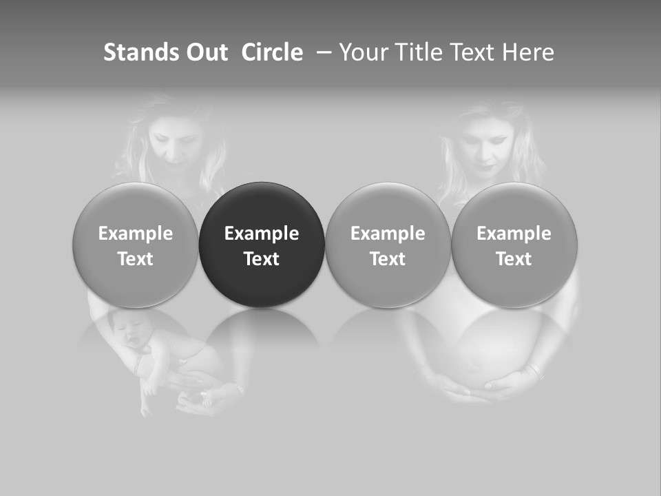 A Pregnant Woman Holding A Baby In Her Hands PowerPoint Template