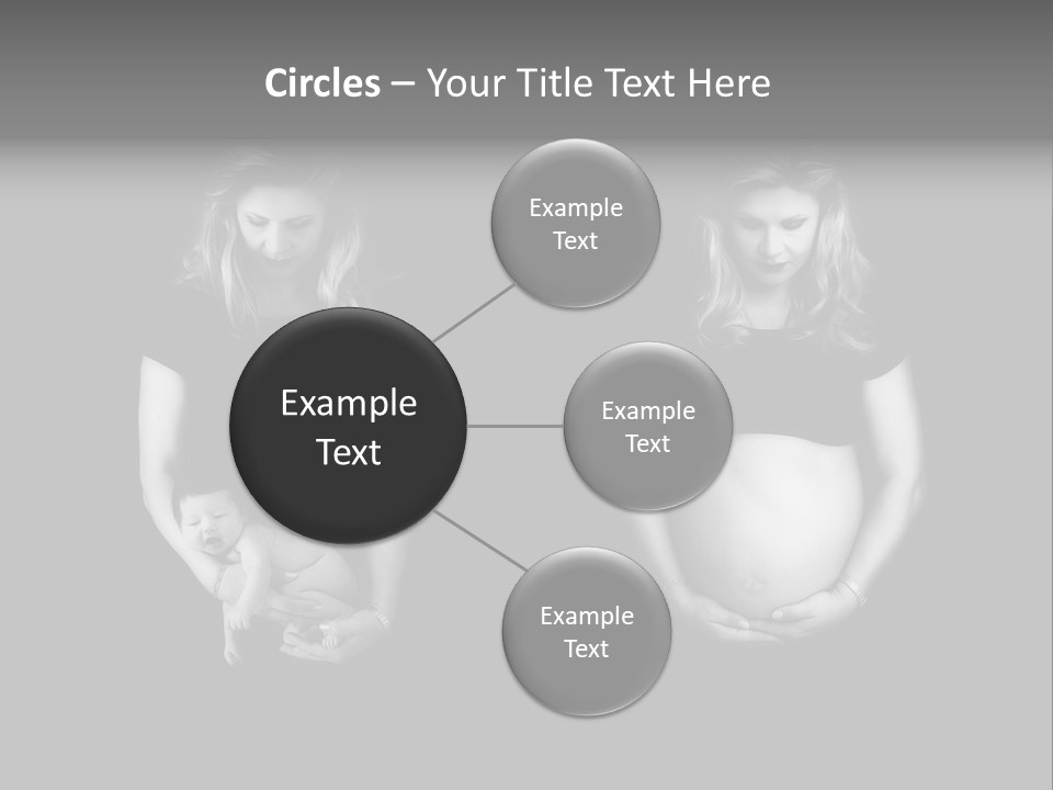 A Pregnant Woman Holding A Baby In Her Hands PowerPoint Template