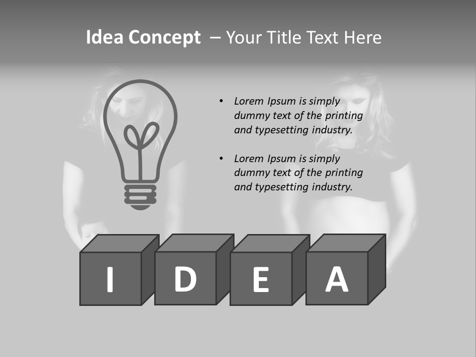 A Pregnant Woman Holding A Baby In Her Hands PowerPoint Template