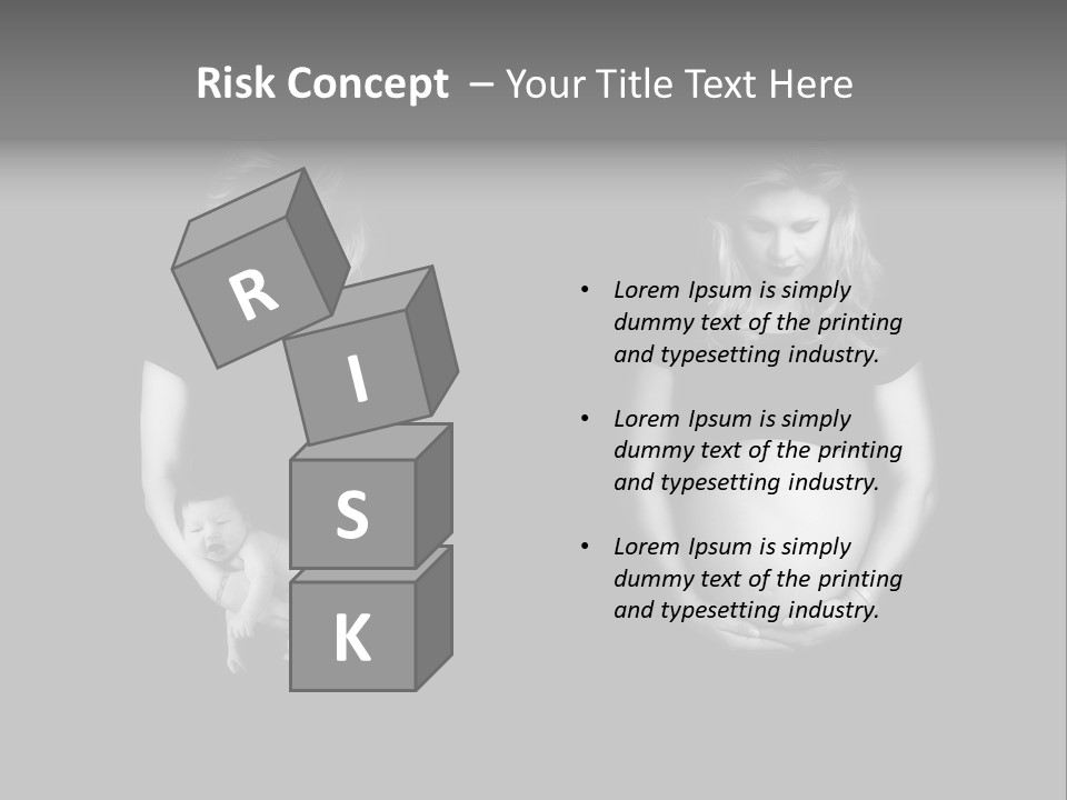 A Pregnant Woman Holding A Baby In Her Hands PowerPoint Template