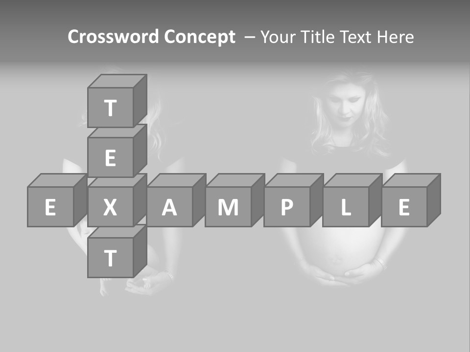 A Pregnant Woman Holding A Baby In Her Hands PowerPoint Template