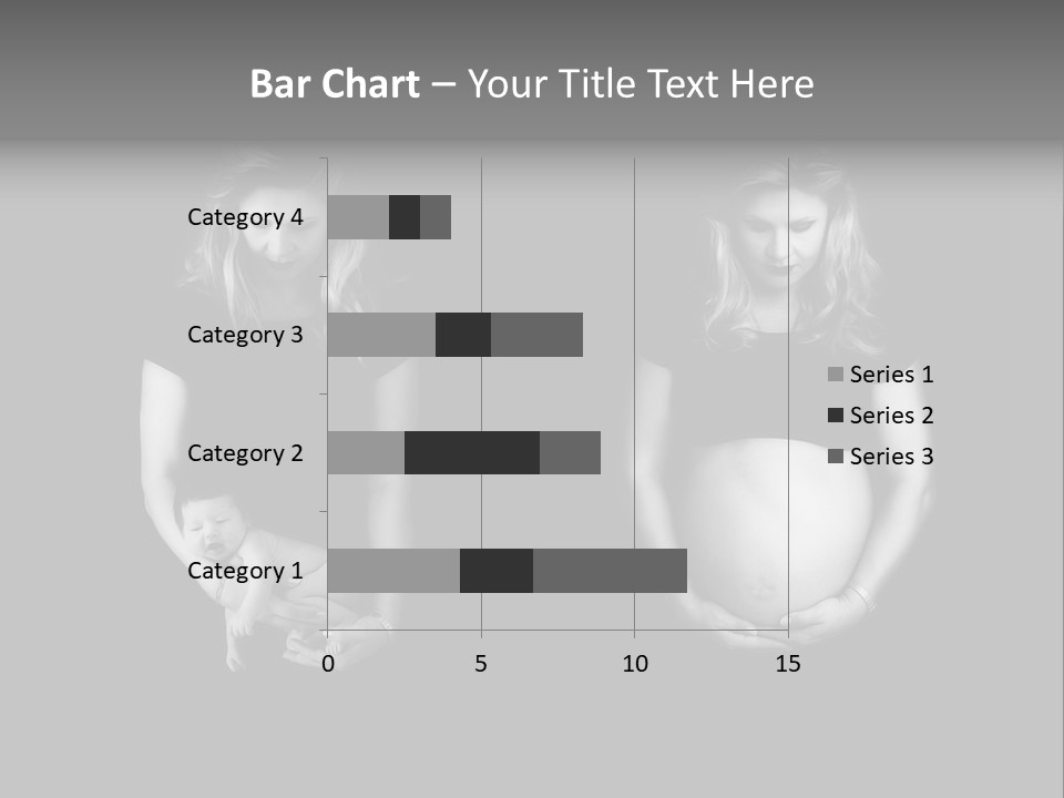 A Pregnant Woman Holding A Baby In Her Hands PowerPoint Template