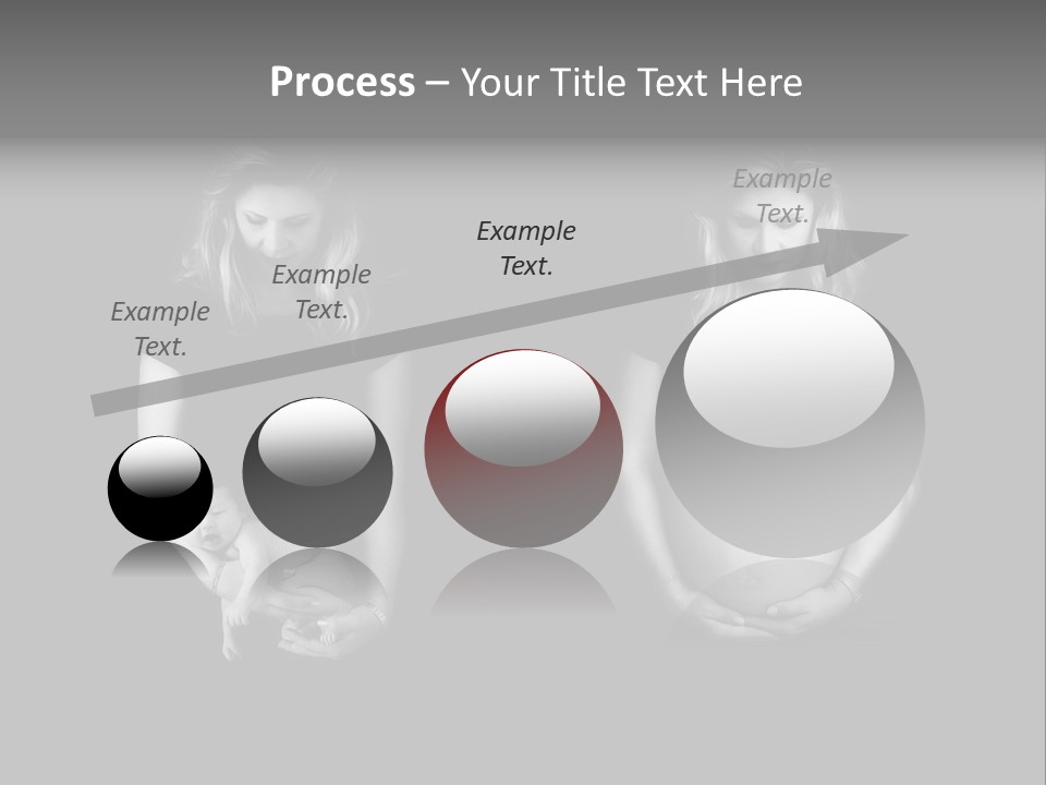 A Pregnant Woman Holding A Baby In Her Hands PowerPoint Template